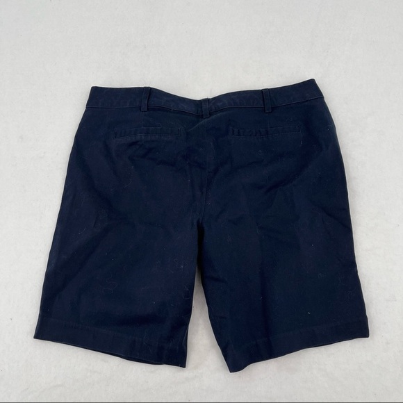 MICHAEL KORS Women’s Navy Khaki shorts with gold zipper pocket details size: 6 - Picture 3 of 9